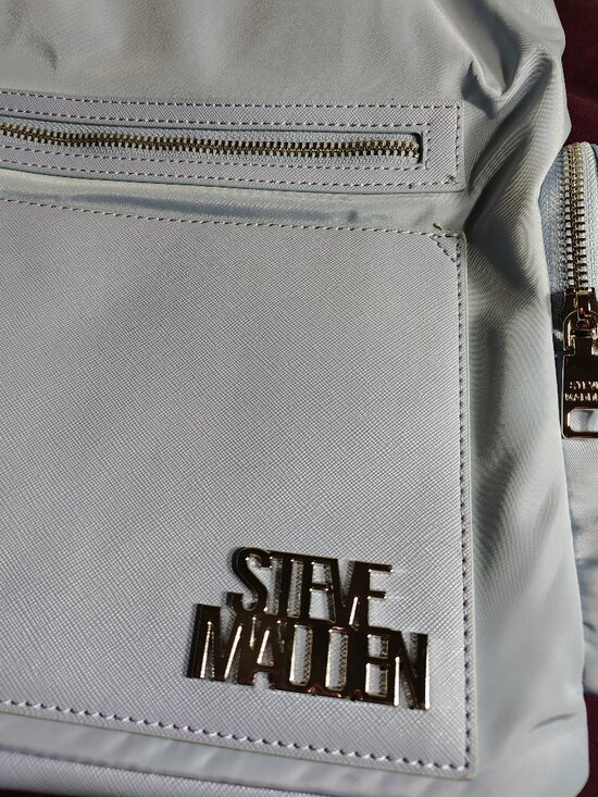 Steve Madden Backpack Diaper Bag Powder Blue Nylon Bhayve Preppy Travel School